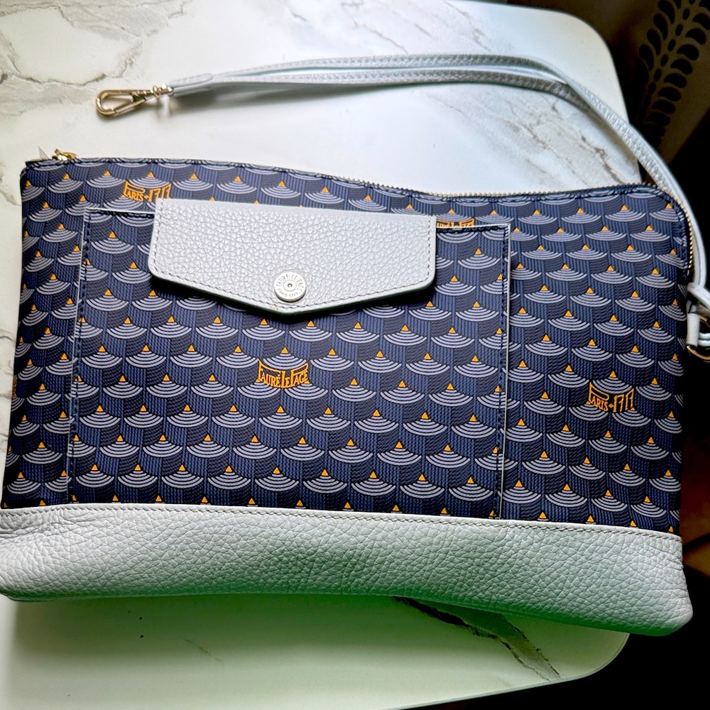 Stylish Gray and Blue Pochette —  Faure Le Page
